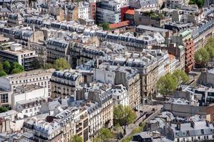 Paris blue sky aerial view landscape panorama photo
