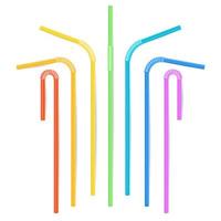 Colorful Drinking Straws Vector. Different Types vector