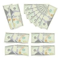 100 Dollars Banknote Stack Vector