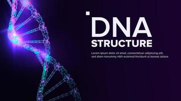 Dna Structure Vector. Genetic Molecule. Clone Atom. Mutation Test. Illustration vector