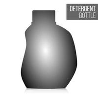 Botella de detergente 3d simulacro de vector. botella de plástico en blanco para detergente para ropa. ilustración aislada vector