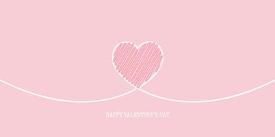 Minimalistic design banner for valentines day vector