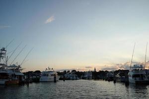 nantucket harbor view at sunset photo