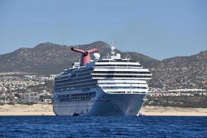 CABO SAN LUCAS, MEXICO - JANUARY 25 2018 - Cruise ship near the shore photo