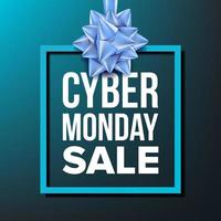 Cyber Monday Sale Banner Vector. November Cyber Monday Sale Poster. Marketing Advertising Design Illustration. Template Design For Cyber Monday Poster, Brochure, Card, Shop Discount Advertising. vector