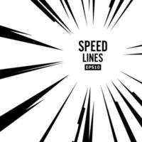 Comic Speed Lines Vector. Explosion Vector Illustration. Square Stamp.
