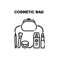 Cosmetic Bag Vector Black Illustration