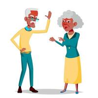 Elderly Couple Vector. Grandpa With Grandmother. Social Concept. Senior Couple. Isolated Flat Cartoon Illustration vector