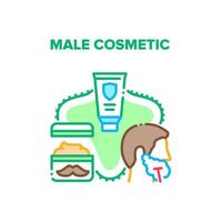 Male Cosmetic Vector Concept Color Illustration