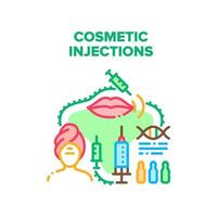 color de concepto de vector de procedimiento de inyecciones cosméticas