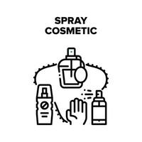 Spray Cosmetic Vector Black Illustration