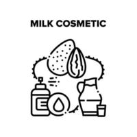 Milk Cosmetic Vector Black Illustration