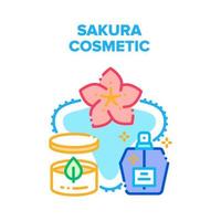 ilustración de color de concepto de vector cosmético de sakura