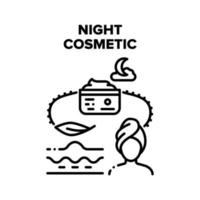 Night Cosmetic Vector Black Illustration