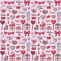 Valentines day vector seamless pattern