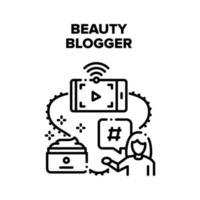 Ilustraciones de beauty blogger vector black