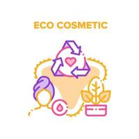 Eco Cosmetic Vector Concept Color Illustration