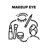 Makeup Eye And Brow Beauty Vector Black Illustrations