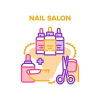 Nail Salon Treat Vector Concept Color Illustration