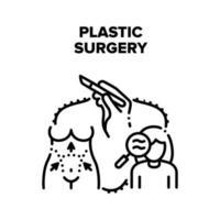 Ilustraciones de cirugia plastica vector negro