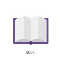 Open encyclopedic book flat icon vector