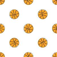 Seamless pattern with basketball balls vector