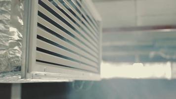 Hood That Draws In Smoke. Industrial Ventilation Draws In Cigarette Smoke video