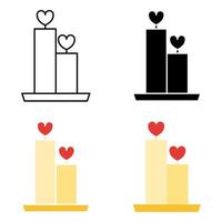 Candle in flat style isolated vector