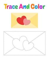 Mail tracing worksheet for kids vector