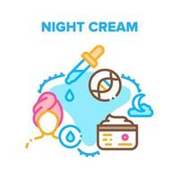 Night Cream Vector Concept Color Illustration
