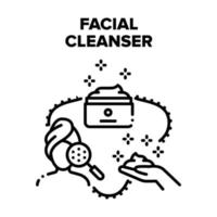 Ilustraciones de facial cleanser black vector