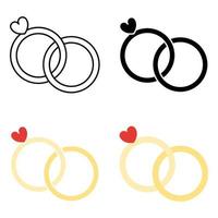 Ring in flat style isolated vector