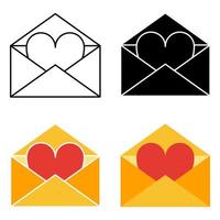 Mail in flat style isolated vector