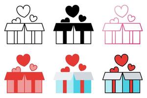 Gift Box in flat style isolated vector