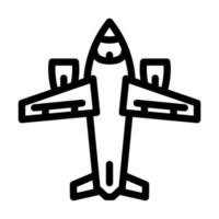 ilustración de vector de icono de línea de transporte de avión