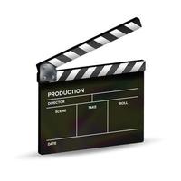 Clapper Board Vector. Template Clapboard. Movie Equipment. vector