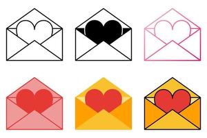 Mail in flat style isolated vector