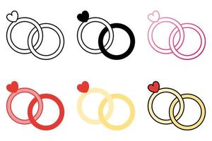 Ring in flat style isolated vector