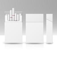 Blank Pack Package Box Of Cigarettes vector