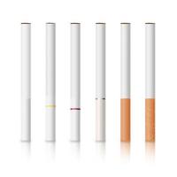 Cigarettes Set With White And Yellow Filters Isolated Vector Illustration