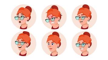 avatar icono mujer vector. emociones humanas. mujer anónima. ilustración de personaje de dibujos animados aislado vector