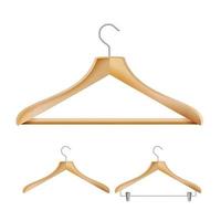 Wooden Clothes Hangers Vector