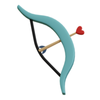 Dardo de Cupido renderizado en 3D perfecto para el proyecto de diseño de San Valentín png