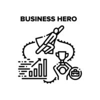 Business Hero Vector Black Illustrations