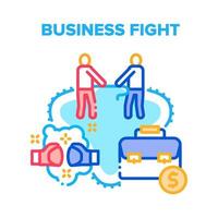 Business Fight Vector Concept Color Illustration