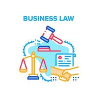 Business Law Vector Concept Color Illustration