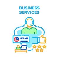 Business Services And Support Vector Concept Color