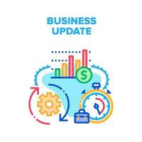 Business Update Vector Concept Color Illustration