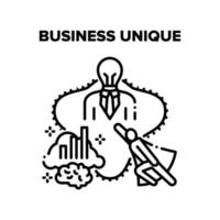 Business Unique Success Idea Vector Black Illustration