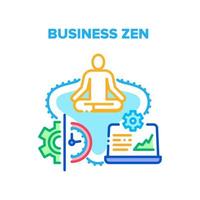 ilustración de color de concepto de vector de negocio zen